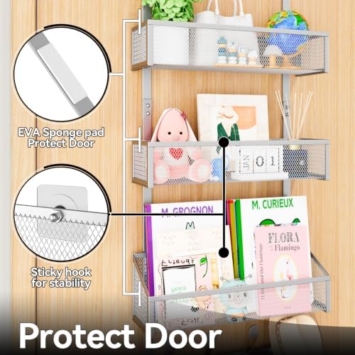 Kaiferty Over The Door Hooks Organizer, Coat Rack Over The Door Storage Hange...