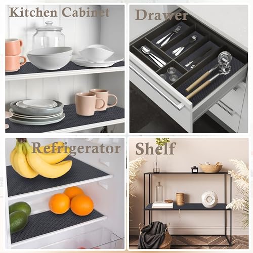 Cabinet Shelf Liner 24 Inch Wide X 20 Ft Non-Slip Kitchen Drawer Liners Water...