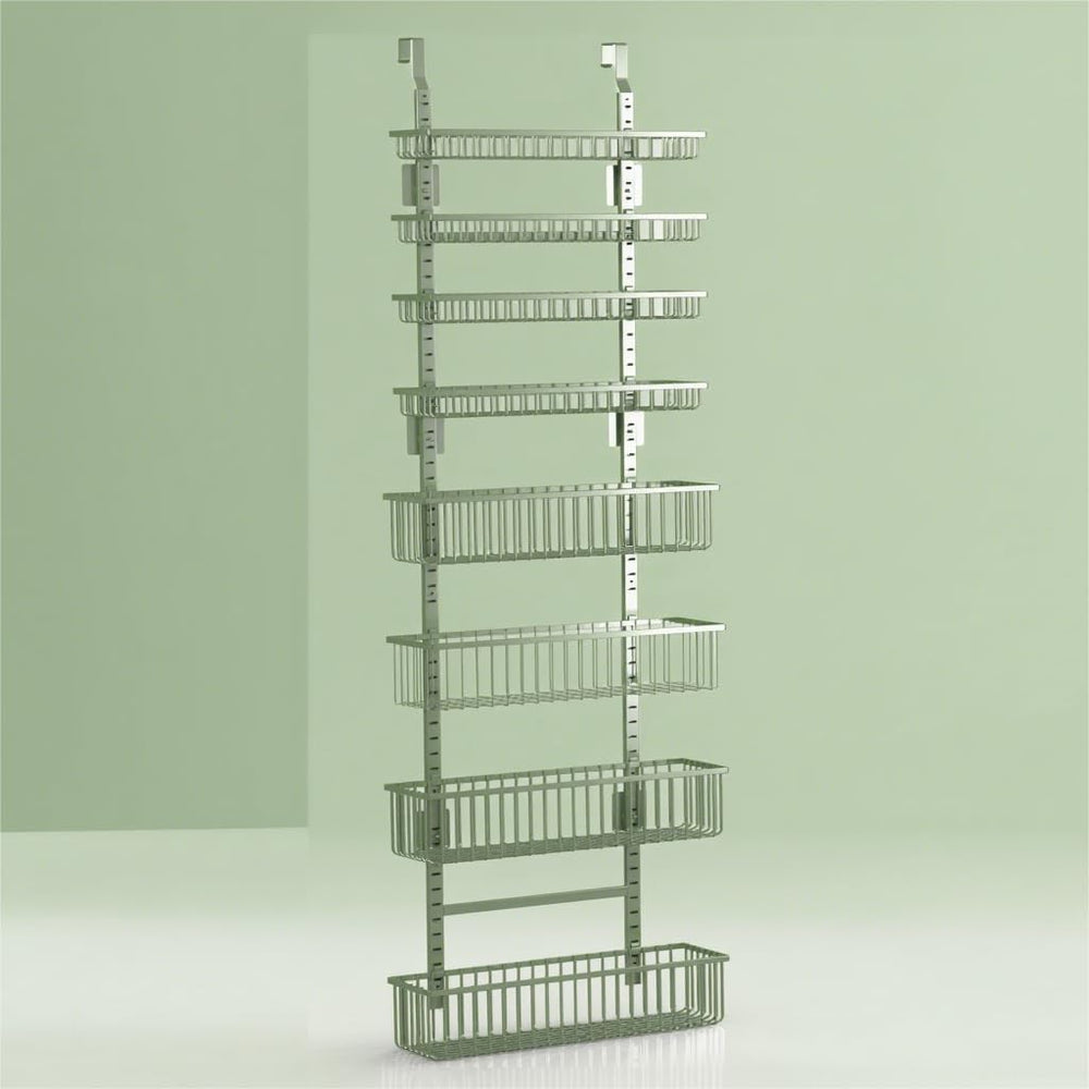 Moforoco Sage Green Over The Door Pantry Organizer, Pantry Door Organizer She...