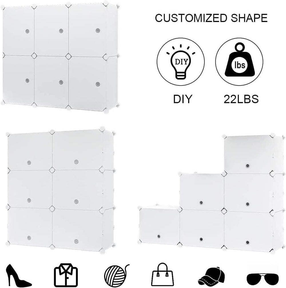 Aeitc Portable Plastic Rack, 72 Pair DIY Shoe Storage Shelf Organizer for Ent...