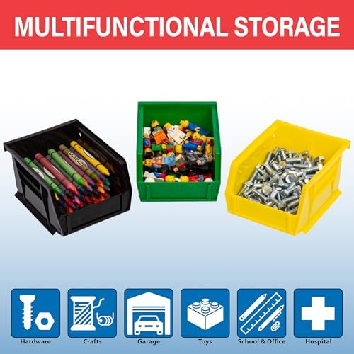 Akro-Mils 30210 AkroBins Plastic Storage Bin Hanging Stacking Containers, (5-...