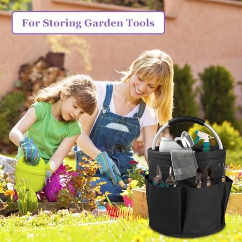 2Pcs Collapsible Cleaning Caddy with Handle, 17L Foldable Cleaning Supply Cad...