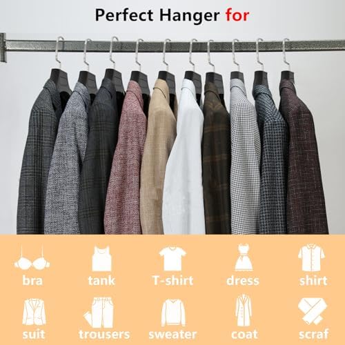 Plastic Extra Wide Suit Hangers, Pack of 15, Width: 17.7",Notched Should...