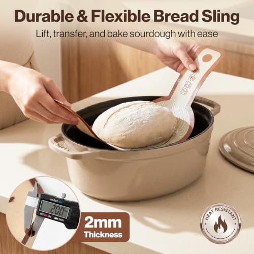 EDELHAUS Sourdough Starter Kit with Oval Banneton Proofing Basket