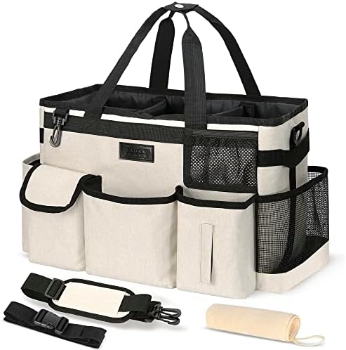 Cleaning Caddy Organizer with Handle - Large Caddy Bag for House & Bathro...