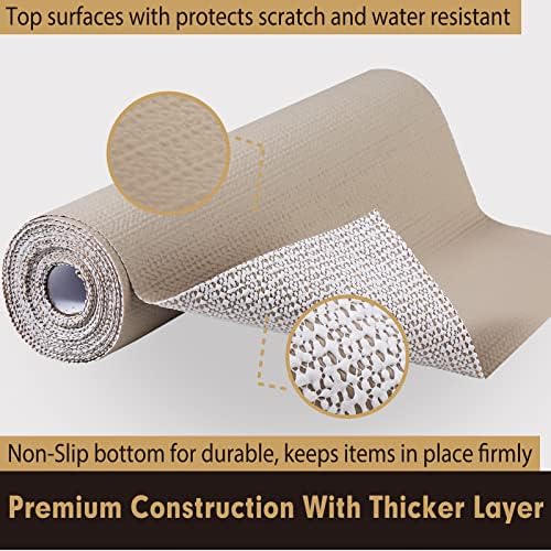Premium Drawer and Shelf Liner for Cabinet, Non Adhesive Liner for Kitchen, S...