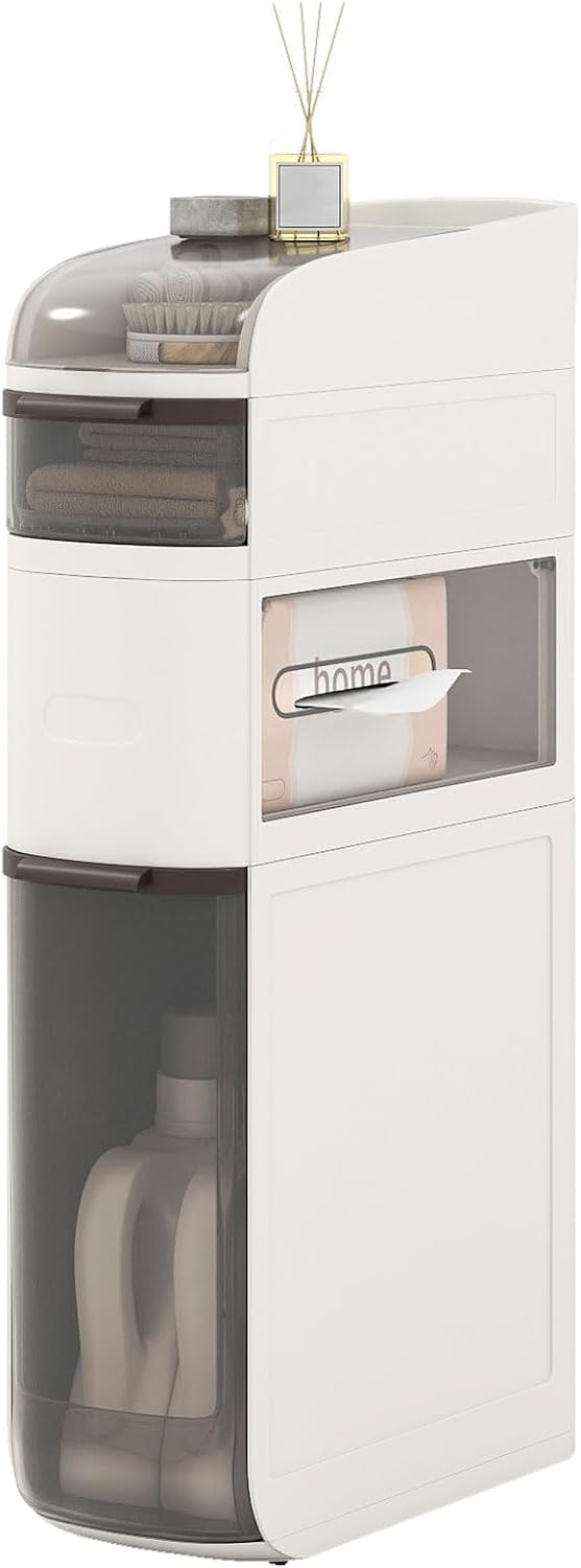GIANTEX 4-Tier Narrow Bathroom Storage Cabinet (17" x 7" x 30")