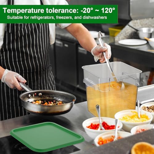 FoldTier 2 Pieces Square Food Storage Containers Polycarbonate Clear Food Con...