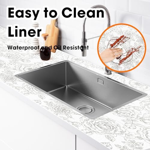 Drawer and Shelf Liner for Kitchen Cabinets Non-Adhesive Non-Slip