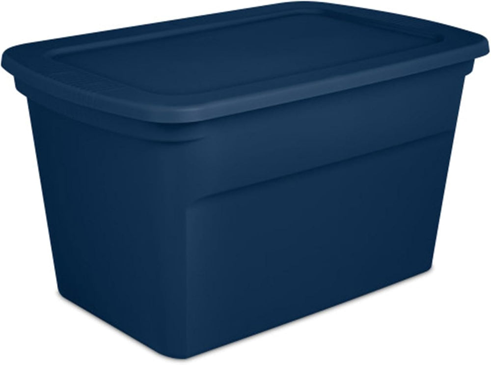 Sterilite Tote, Plastic Storage Bins with Snap Lids, 30 Gallon, 12-Pack