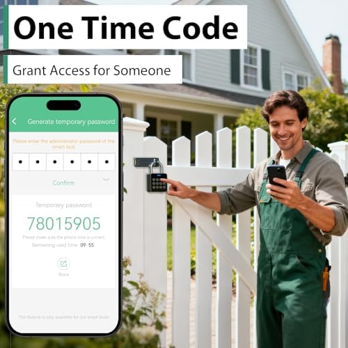 Fingerprint Padlock with Code, Combination Lock for Locker with Bluetooth APP...
