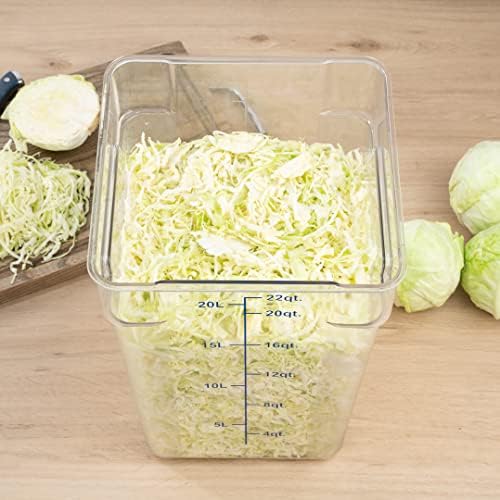 Restaurantware Met Lux 22 Quart Brine Buckets 10 Square Marinating Containers...