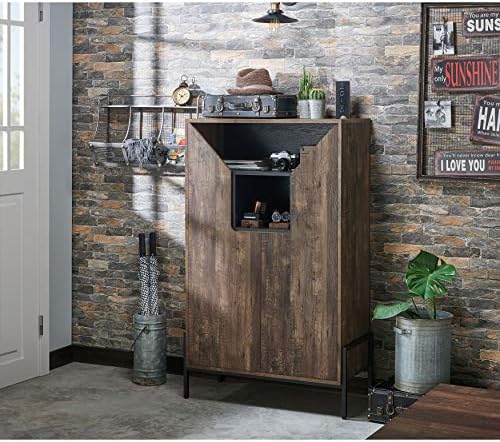 HOMES: Inside + Out Charles Rustic Entryway Shoes Cabinet with 4 Enclosed She...