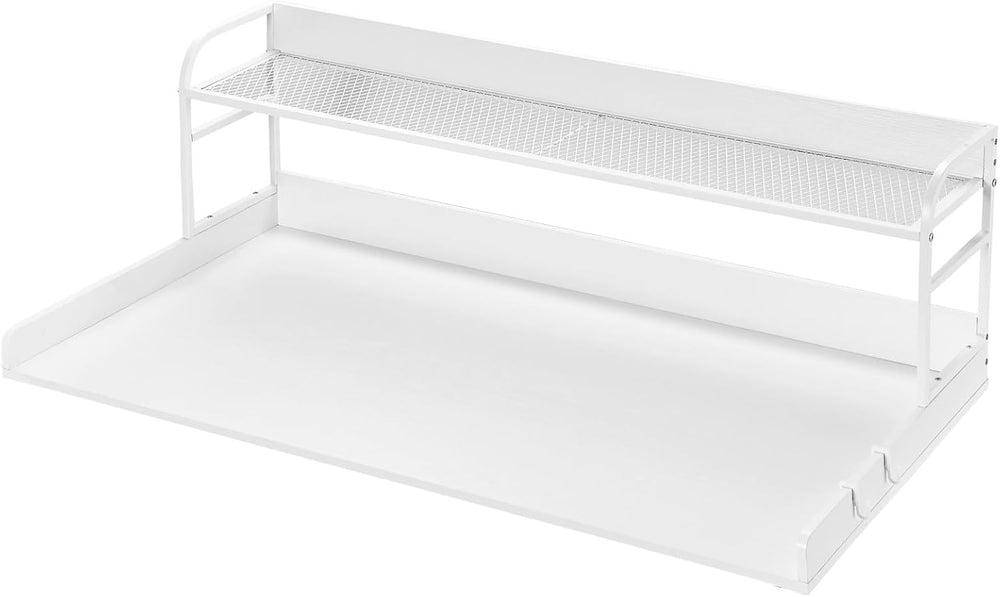 VEVOR Washer Dryer Countertop with 2-Tier Shelf, 54" x 27" Wooden W...
