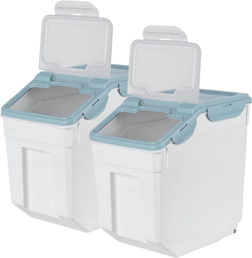 Airtight Dog Food Storage Container (2-Pack), 11.86 Gal Large Pet Food Storag...