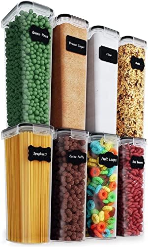 Chef's Path - Kitchen Storage Box Set - 8 Airtight Food Jars for Storing ...
