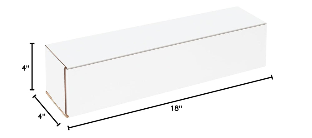 Box USA BM1844 Corrugated Mailers, 18" x 4" x 4" White (Pack o...