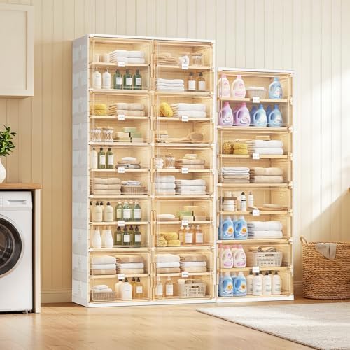 JEKO&JEKO 10 Tiers Foldable Shoe Rack Organizer Cabinet for Closet Entryw...