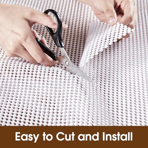 Shelf Liner for Kitchen Cabinets and Drawers, White, 10" x 240"