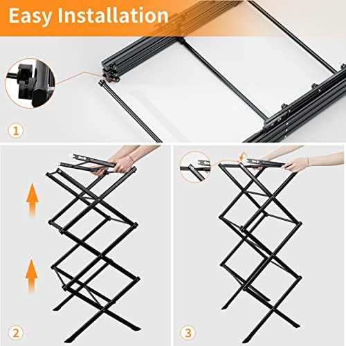 Clothes Drying Rack Foldable Drying Rack Clothing Black-1pack