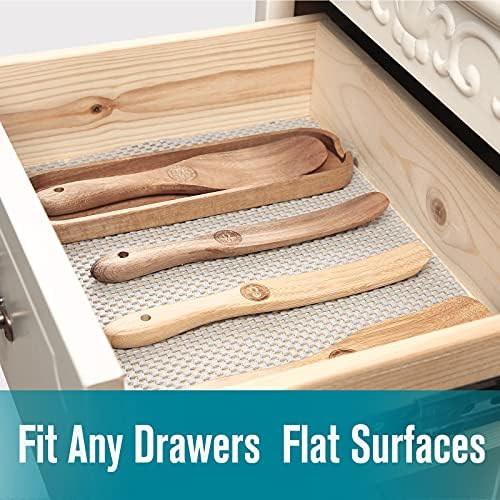 Drawer Shelf and Cabinet Liner, Thick Strong Grip, Non-Adhesive Liners Protec...