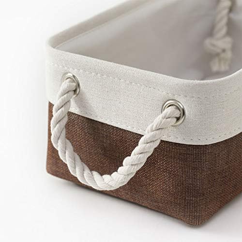 Small Storage Baskets for Shelves,Fabric Storage Baskets for Closet,Rectangul...