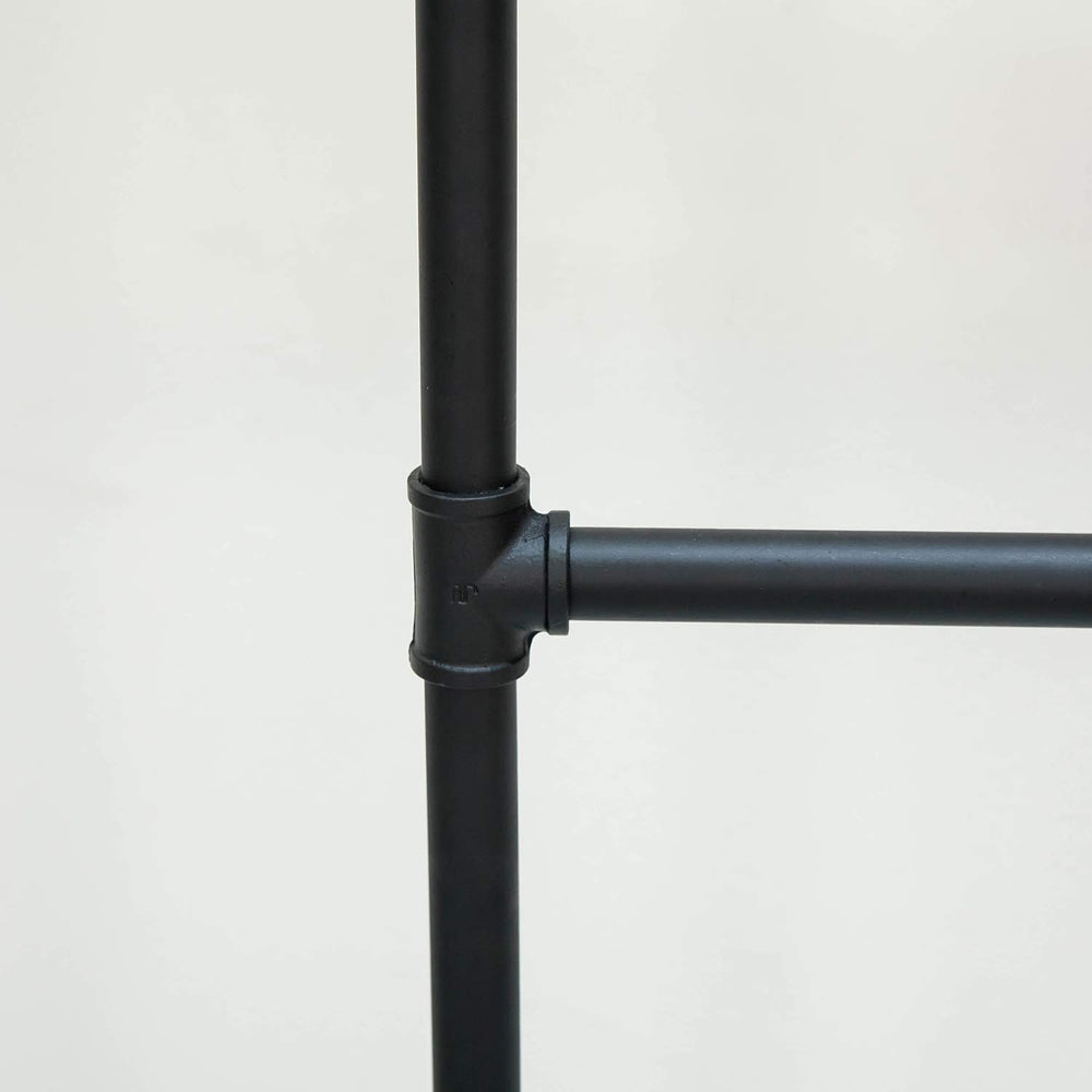 Industrial Pipe Clothing Rack 2-Tier Commercial Garment Rack Standing Display...