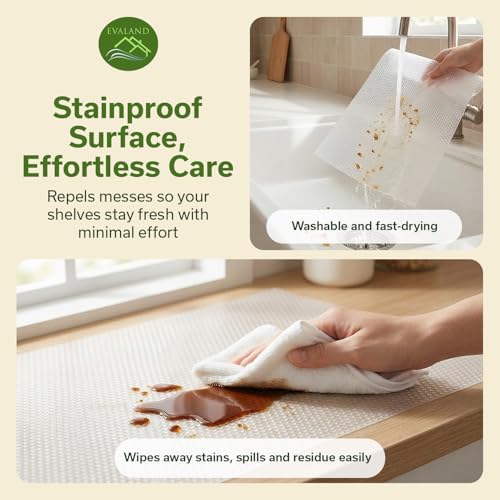 EVALAND Shelf Liner Cabinet Liner Non-Adhesive Drawer Liner 15.8 in x 33 FT