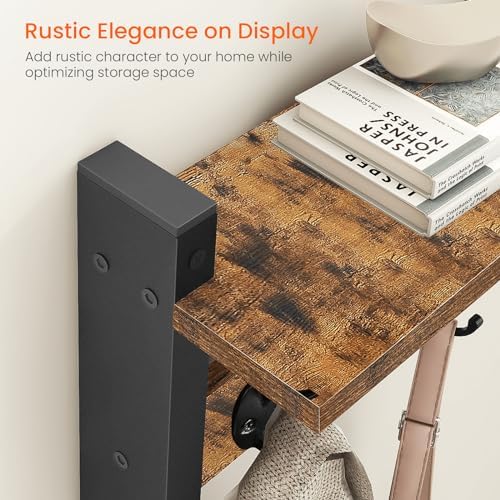 Homode Coat Rack with Wall Mount, 24 Inch Long Entryway Wall Shelf with Hooks...