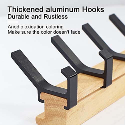 Coat Hook Rack Wall Mounted Coat Rack-5 Double Hook,Aluminum,Metal Coat Hook ...