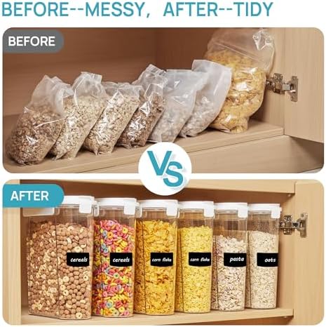 Vtopmart 24 PCS Food Storage Container Sets and 3 PCS Cereal Containers