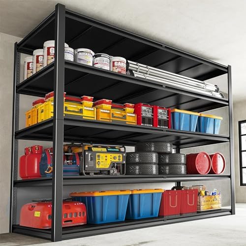 REIBII 78" H Storage Shelves, Garage Shelving Heavy Duty Load 3000LBS, A...