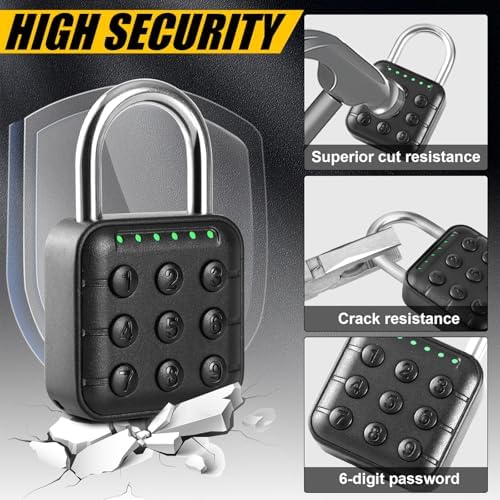 DELSWIN Combination Lock for Locker - 6-Digit Combo Lock Waterproof Smart Pad...