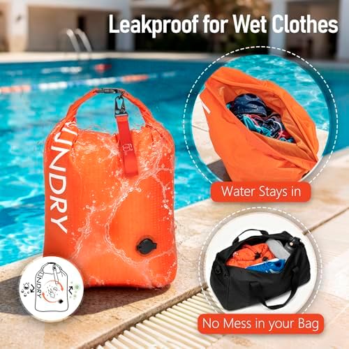 WiseBoy 2 Pack Travel Laundry Bag, Compression Storage for Dirty Clothes
