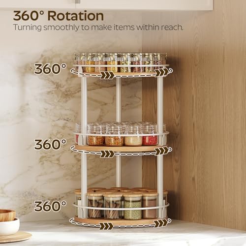 YATINEY 3-Tier Lazy Susan Organizer, Rotating Spice Rack, Spinning Organizer,...