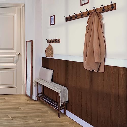 WEBI Rustic Coat Rack Wall Mount,35.43" Long 8 Cast Iron Coat Hooks Wall...