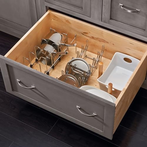 Rev-A-Shelf Drop-In Pot and Pan Drawer Organizer Storage Rack for 4DPS & ...