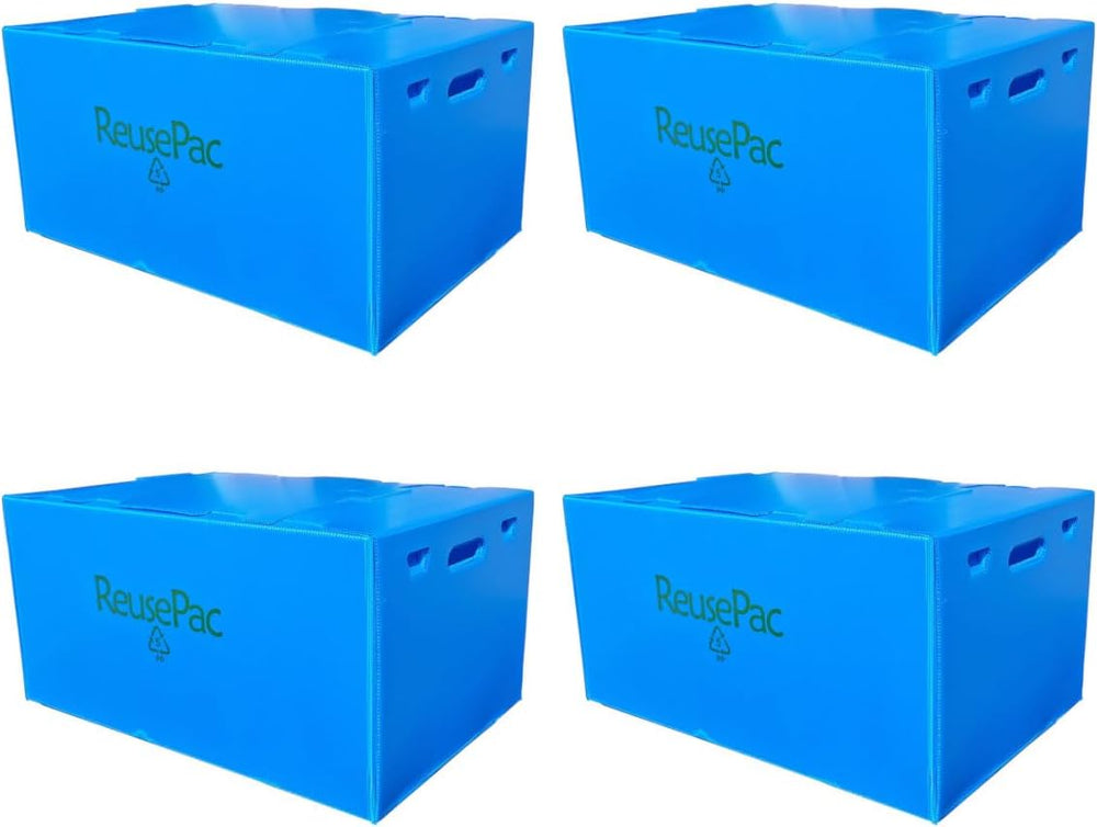 Reusable Foldable Box Corrugated PP Lightweight, Storage Moving Mailing, Heav...
