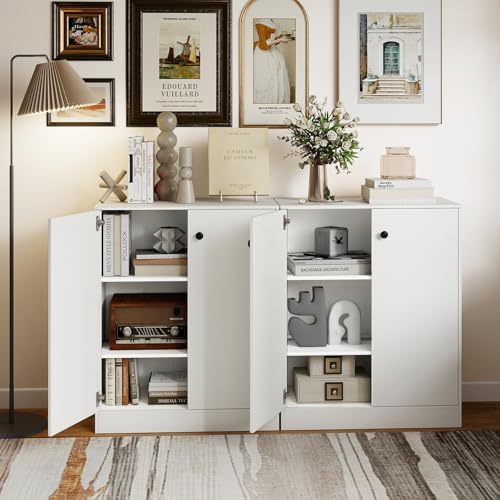 Giantex 2 Door Storage Base Cabinet (White)