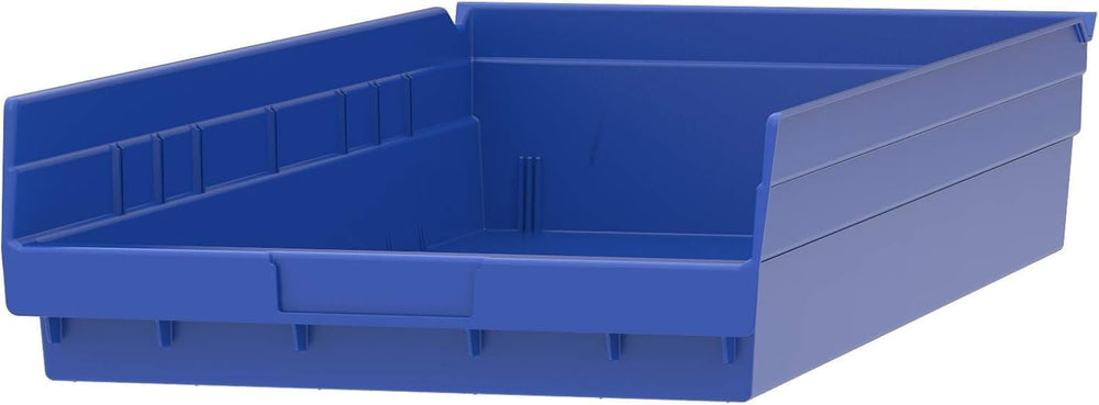 Akro-Mils 30174 Heavy Duty Plastic Shelf Bins, 24"x 11"x 4", B...