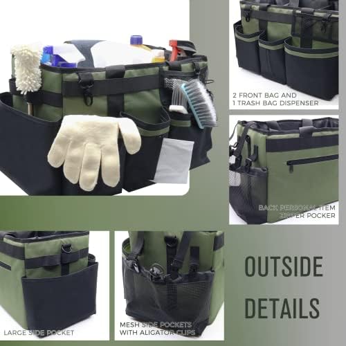 SCAVATA Wearable Cleaning Caddy Organizer with Handle & Shoulder Straps f...