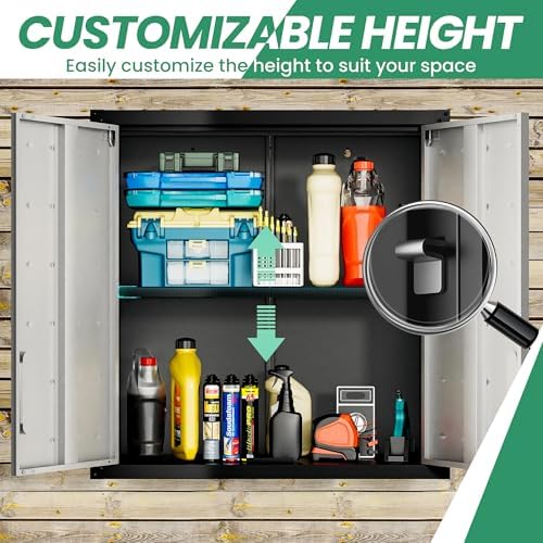 10-Piece Heavy Duty Steel Garage Cabinet System | All-in-One Modular Garage C...