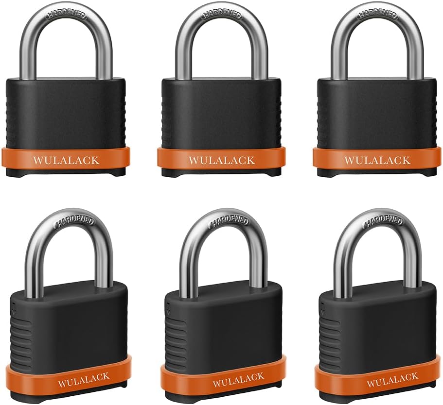 WULALACK 4 Digit Heavy Duty Combination Lock, Weatherproof Combo Padlock for ...