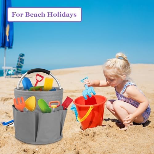 17L Cleaning Caddy for Cleaning Supplies, 2Pieces Portable Garden Tool Bag wi...