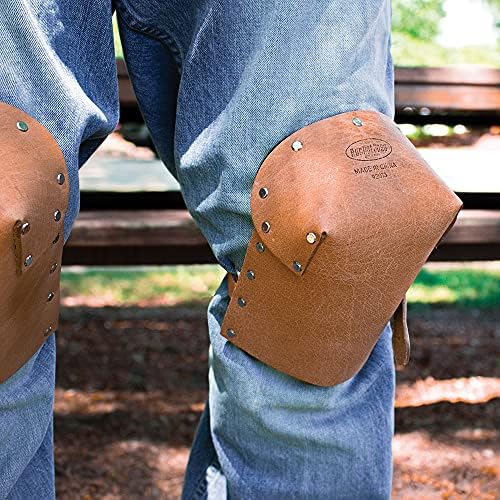 Bucket Boss Pro Leather Knee Pads 92013, Tan|Brown