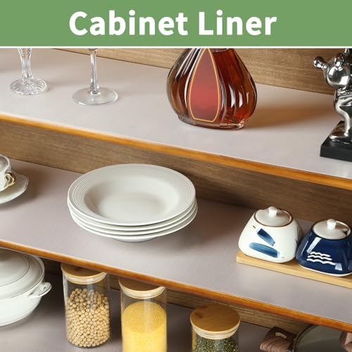 Shelf Liners 19 inch x 20 ft Shelf Liners for Kitchen cabinets nonstick Linin...