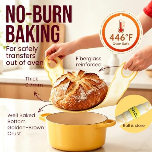 DOYOLLA Bread Proofing Baskets Set, 10 inch Oval & 8.5 inch Round Sour Do...
