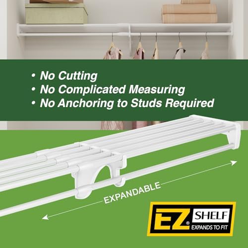 EZ Shelf Laundry Room Shelves (Silver, 40.5" -75")