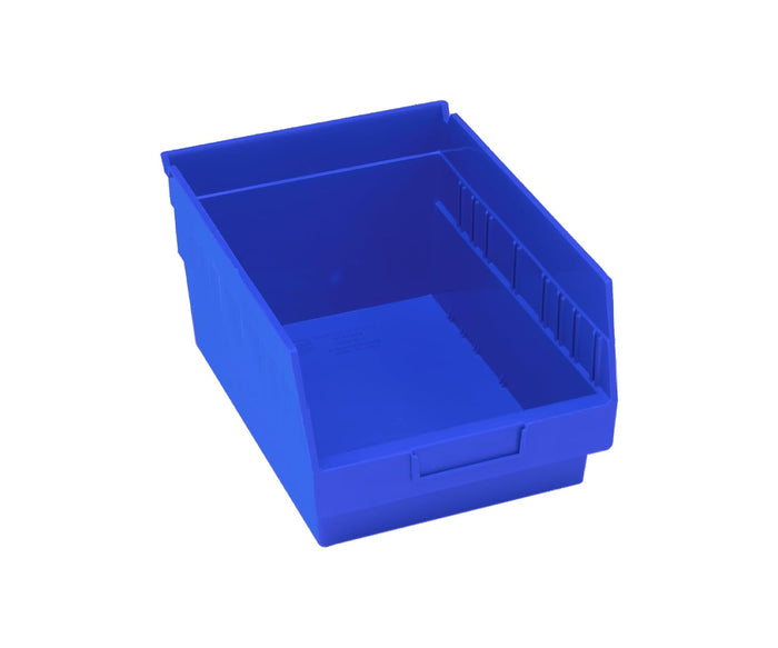 QUANTUM STORAGE SYSTEMS K-QSB207BL-8 8-Pack Plastic Shelf Bin Storage Containers, 11-5/8" x 8-3/8" x 6", Blue