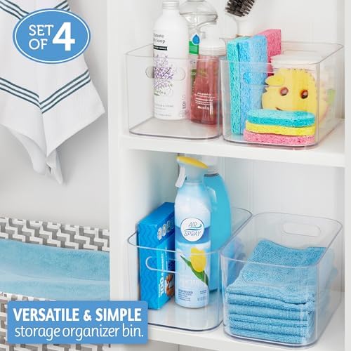 STORi Bliss 10" x 6" Open Clear Pantry Organizer Bin, Set of 4, Pla...